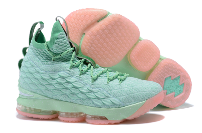 Nike LeBron 15 Mint Green Pink - Click Image to Close